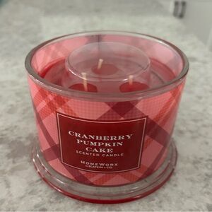 “New” HomeWorx Cranberry Pumpkin Cake Scented Candle -14 oz